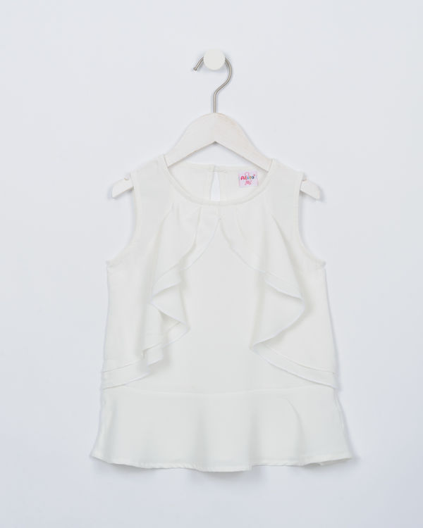 Picture of JH4490 GIRLS SLEEVELESS SATIN FEEL SMART TOP